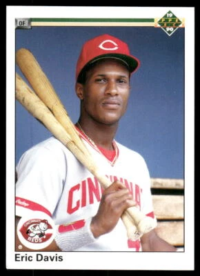 1990 Upper Deck #116b Eric Davis Cincinnati Reds GEM - Image 1 of 2
