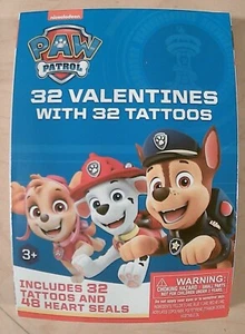 Nickelodeon Paw Patrol 32 Valentines with 32 Stickers. Includes 48 Heart Seals - Picture 1 of 2