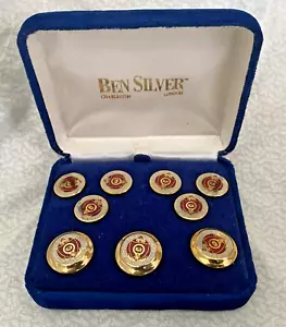 Ohio State University Ben Silver Enamel Blazer Buttons Columbus - Picture 1 of 5