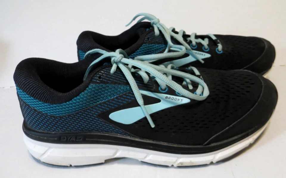 Brooks Dyad 10 Shoes Womens 10D Wide Black Teal Green Running Active Good Tread - Image 1 of 4