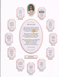 11x14 SCHOOL DAYS Kindergarten Graduation Photo Collage Mat PINK - Picture 1 of 2