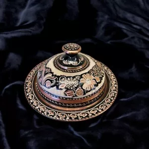Copper Sugar Bowl with Lid, Decorative Bowl, Candy Dish, Solid Copper Candy Bowl - Picture 1 of 10