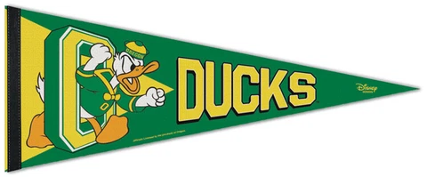 Oregon Ducks FIGHTIN' DONALD DUCK Disney Premium Felt Collector's PENNANT Cover