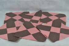 early quilt patches blocks 6 matching 10 in sq cotton early brown 1800s antique
