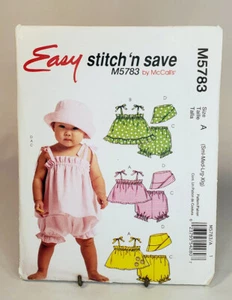 Muster Mädchen Kleinkind Oberteile Höschen Mütze leicht Größe S M L McCalls M5783 - Bild 1 von 2
