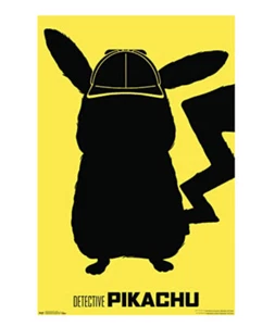 Pokemon Detective Pikachu. Poster 2019 Yellow with Black 22” - Picture 1 of 4