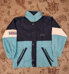 VTG 1997 Regatta Sport Nylon Zip Up Multicolor Heavy Windbreaker Jacket Large - Imagen 1 de 5
