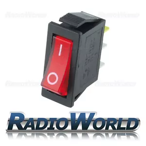 250V15A Illuminated SPST ON - OFF Rocker Switch Van/Boat 3 Pin Dashboard - Picture 1 of 1