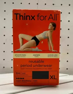 Thinx Teens Leakproof Period Underwear Bikini X Large Black Reusable XL - Picture 1 of 4
