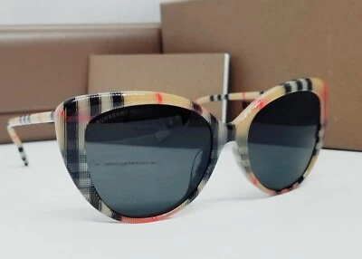 BURBERRY vintage check/dark grey BE4407F 408787 54 sunglasses NEW IN BOX! - Image 1 of 4