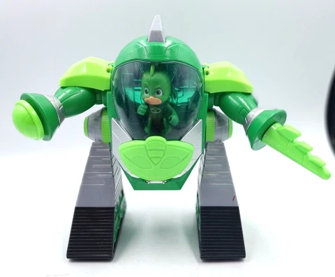 PJ Masks GEKKO TURBO MOVERS Green Tail Drill Vehicle - Lights Up! Disney Junior Cover
