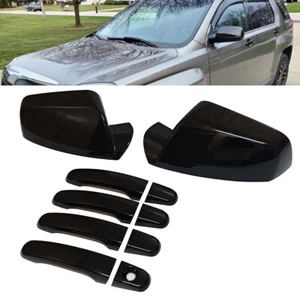 Glossy Black Side Door Handle and Mirror Cover Fit 2010-2017 Chevrolet Equinox - Picture 1 of 6