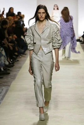 Pantalones de mezclilla DROMe NUEVO marfil gris menta charol talla S Foto 1 de 4