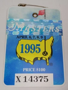 1995 Masters Badge Augusta National Golf Club Tiger Woods Masters Debut! - Picture 1 of 3