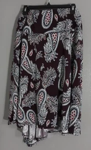 New-WOMAN'S LANE BRYANT FIT & FLARE CAREER/CASUAL SKIRT.PAISLEY PRINT.SZ 26/28 - Picture 1 of 8