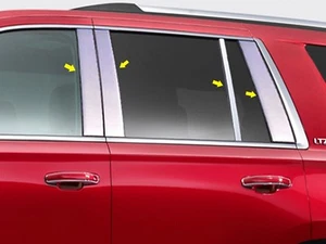 2015-2018 GMC YUKON 8 Piece Stainless Steel Pillar Post Trim. 4-door, SUV - Picture 1 of 1