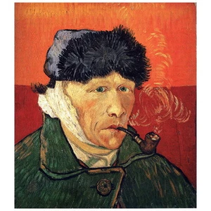 Van Gogh, autorretrato con imán de nevera vendada, reproducción de bellas artes 1889 - Imagen 1 de 7