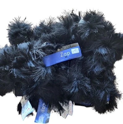 Berroco Zap 100% Poliéster Hilo Peludo Negro 550 yardas Lote Total de 11 Hank Talla 4 Foto 1 de 4