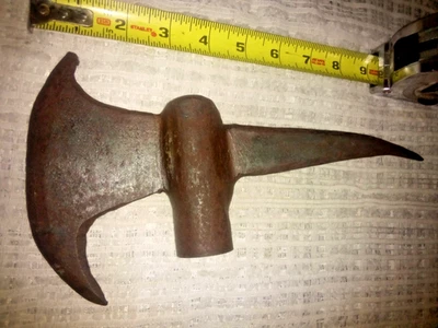 Antique Tommy Hawk , ANCIENT VIKING,  ANTIQUE WROUGH Blacksmith  IRON FARM Tool  - Image 1 of 4