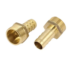 1/2BSP Male Thread 12mm Inner Dia Brass Hose Barb Coupler Fitting Connector 2pcs - Imagen 1 de 1