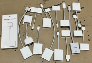 LOTE DE (15) ADAPTADORES APPLE MAC VGA DVi Display Port iPad - Imagen 1 de 3