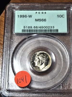 1996-W Roosevelt Dime MS66 PCGS  - Image 1 of 3
