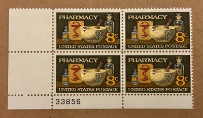 Scott #1473, Pharmacy, 1972 8¢ US Stamp Block, MNH, OG, VF/XF - Image 1 of 2