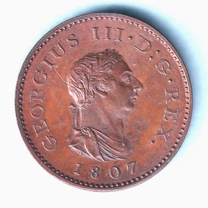 Great Britain. 1807 George 111 - Farthing.  Bronzed Proof - Picture 1 of 2