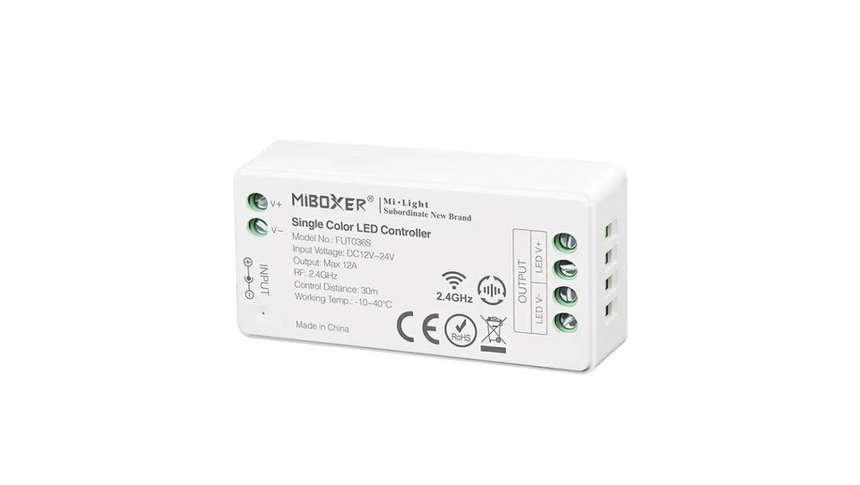 Ściemniacz strefowy RF 12V 144W 12A Mi-light fut036s Strefowy (do 4 stref) odbio - Image 1 of 1