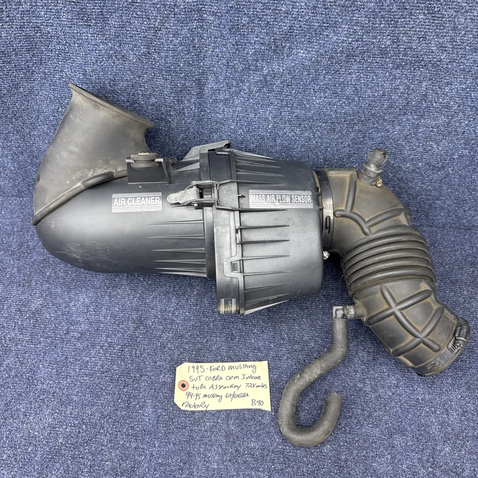 94-95 Mustang Air Box Filter Housing Intake Hose 5.0 Svt Cobra Factory OEM 24lb - Image 1 of 4