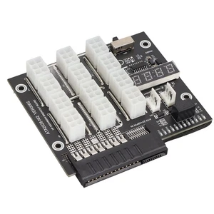 Mining GPU Board 12 Port 6Pin LED Voltage Display 2200Watts 12V Pow NEW - Afbeelding 1 van 12
