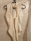 Westward Bound Cream Latex Rubber Womens Bodysuit & Stirrup Tights Size 8 - 10
