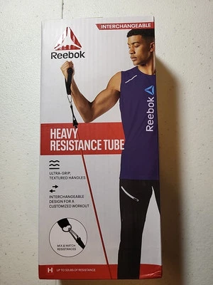 REEBOK Interchangeable Elastic Fitness Heavy Tube Resistance Band Gym Equipment - Image 1 of 2