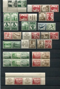 ALEMANIA Reich Bienestar MNH Lote Múltiples Tete Beche 30 Artículos - Imagen 1 de 2