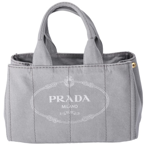 Borsa a tracolla PRADA Canapa grande B1877B grigia tela denim