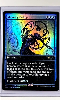2023 MTG Magic the Gathering SCH Store Championship Foil #8 Memory Deluge LP - Image 1 of 2