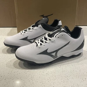 Mizuno Men's Wave Lightrevo TPU Molded Low Baseball Cleat White/Black - 11.5 NIB - Picture 1 of 8