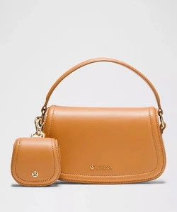 Neu Lululemon Kaktus Leder braun Mini Tasche Crossbody Handtasche & Air Pods Halter - Bild 1 von 5