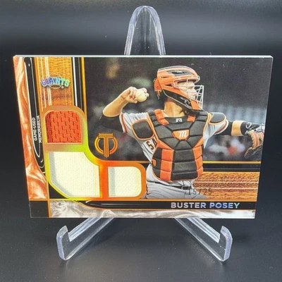 BUSTER POSEY 2022 Topps Tribute Tribute Triple Relics Orange # /25 #TTR-BP - Image 1 of 3