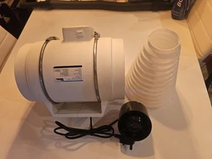 WhispAIR MixedFlow inline Twin Speed Extractor Fans 8"Grow Room Fan Hydroponic - Picture 1 of 3