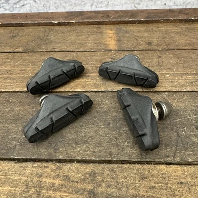 Vintage Campagnolo Brake Pads Shoes Set Of 4 Post Mount Black 90s 00s - Image 1 of 4