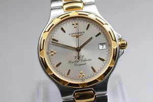 Neu Batt [Exc+5] LONGINES Conquest VHP L1.627.3 Quarz Silber Herrenuhr 34mm JP - Bild 1 von 18