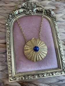 Vintage Estee Lauderdale Solid Youth Dew Compact Pendant Necklace Pendant - Picture 1 of 7