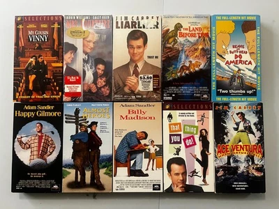 90's Nostalgia VHS LOT, 10 Great Titles, Sealed, Happy Gilmore, Ace, Madison - Image 1 of 4
