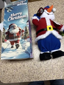 Jumping Wiggling Sound Moves Frosty Snowman Wears Xmas Clothes Sings Santa Claus - Picture 1 of 7