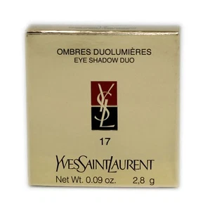 YSL OMBRES DUOLUMIERES EYE SHADOW DUO 2.8G #17 - IVORY BEIGE/DEEP BLACK YSL37674 - Picture 1 of 2