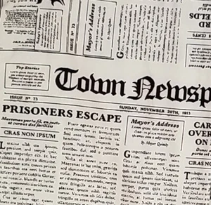 TC LuLaRoe Tall & Curvy Leggings Newspaper Town News Paper Newsprint U44 New - Picture 1 of 9