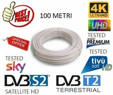 CAVO ANTENNA TV SATELLITARE TERRESTRE UTILIZZABILE PER SKY MATASSA 100mt 5MM
