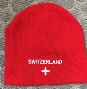 Switzerland Red Beanie Hat Alberto SA "Mobaco" - Picture 1 of 3