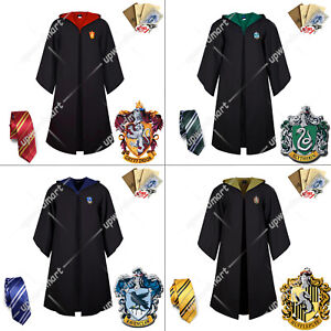For Harry Potter Children Adult Robe Cloak Gryffindor Slytherin Cosplay Costume